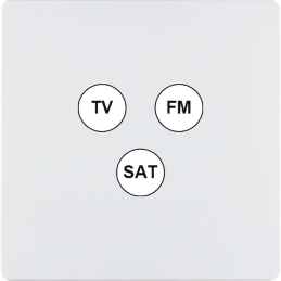 Switch plate 'M' matt white...