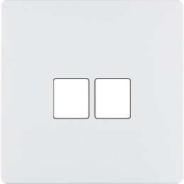 Switch plate 'M' matt white...