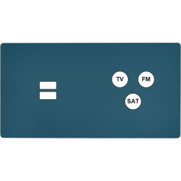 Switch plate 'M' Matt gray...