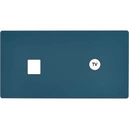 Switch plate 'M' Matt gray...