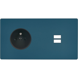 Switch plate 'M' Matt gray...