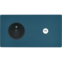 Switch plate 'M' Matt gray...