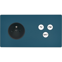 Switch plate 'M' Matt gray...