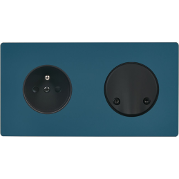 Switch plate 'M' Matt gray...