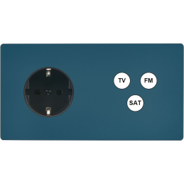 Switch plate 'M' Matt gray...