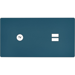 Switch plate 'M' Matt gray...