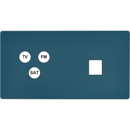 Switch plate 'M' Matt gray...