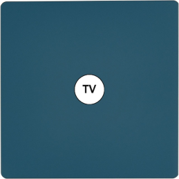 Switch plate "M" Matt gray...