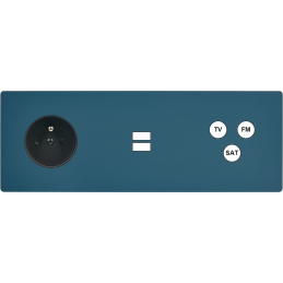 Switch plate 'M' Matt gray...