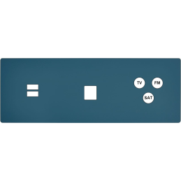 Switch plate 'M' Matt gray...