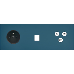 Switch plate 'M' Matt gray...