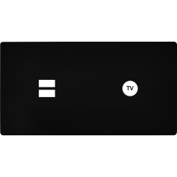 Switch plate 'M' Matt black...