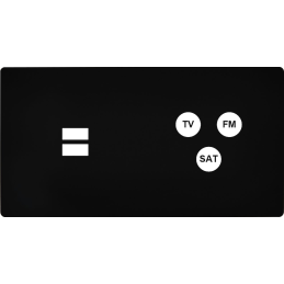 Switch plate 'M' Matt black...