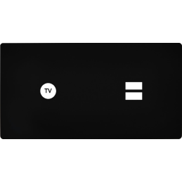 Switch plate 'M' Matt black...