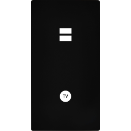 Façade 'M' Noir mat double...