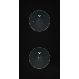 Switch plate 'M' Matt black...