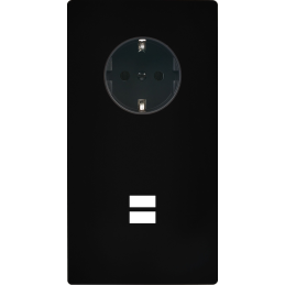 Façade 'M' Noir mat double...