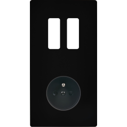Switch plate 'M' Matt black...