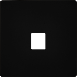 Switch plate "M" Matt black...