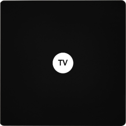 Switch plate "M" Matt black...