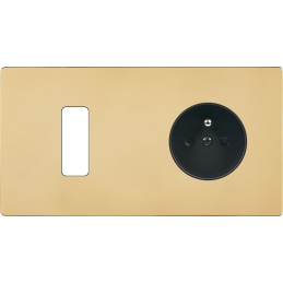 Façade 'M' laiton verni...