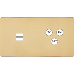 Switch plate 'M' varnished...