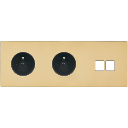 Switch plate 'M' varnished...