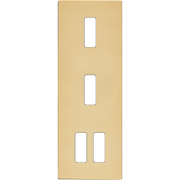 Switch plate 'M' varnished...