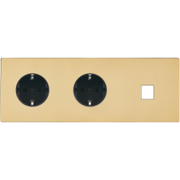 Switch plate 'M' brass EV...