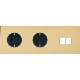 Switch plate 'M' brass EV...