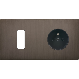 Switch plate 'M' brass...