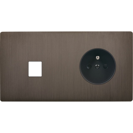 Switch plate 'M' brass...