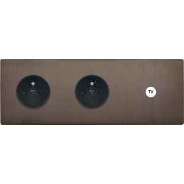 Switch plate 'M' brass...