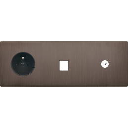 Switch plate 'M' brass...