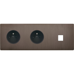 Switch plate 'M' brass...