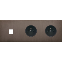 Switch plate 'M' brass...