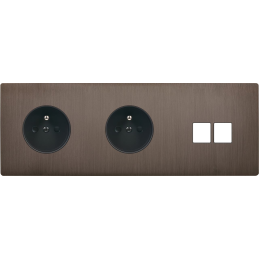 Switch plate 'M' brass...