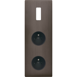 Switch plate 'M' brass...