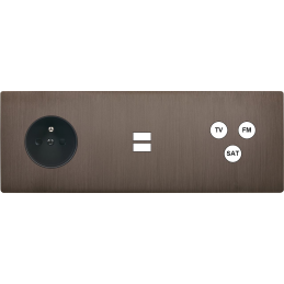 Switch plate 'M' brass...