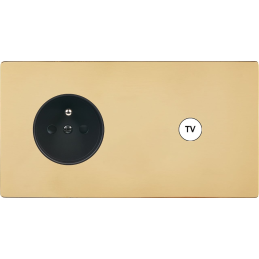 Façade 'M' laiton miroir...