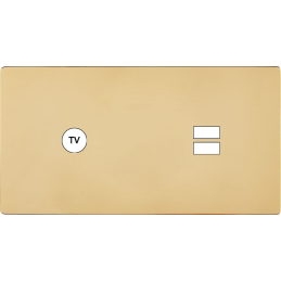 Façade 'M' laiton miroir...