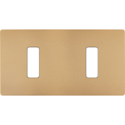 Switch plate 'M' brass sand...