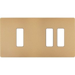 Switch plate 'M' brass sand...