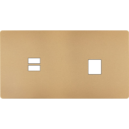 Switch plate 'M' brass sand...