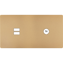 Switch plate 'M' brass sand...