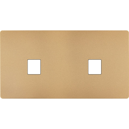 Switch plate 'M' brass sand...