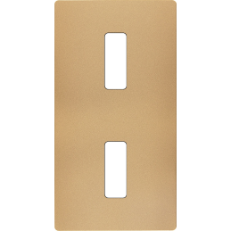 Switch plate 'M' brass sand...