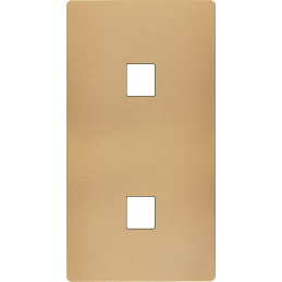 Switch plate 'M' brass sand...