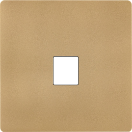 Switch plate "M" brass sand...