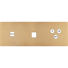 Switch plate 'M' brass sand...